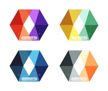 Vektör boş Infographic ok şablonları