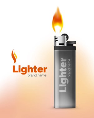 Vektör hafif reklam şablonuyla turuncu blaze