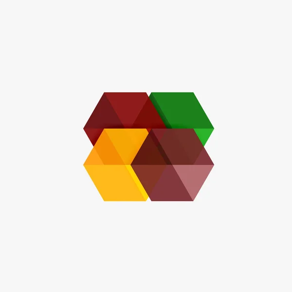 Prázdný prázdný šestiúhelník rozložení, geometrické šablonu pro text a možnosti — Stockový vektor