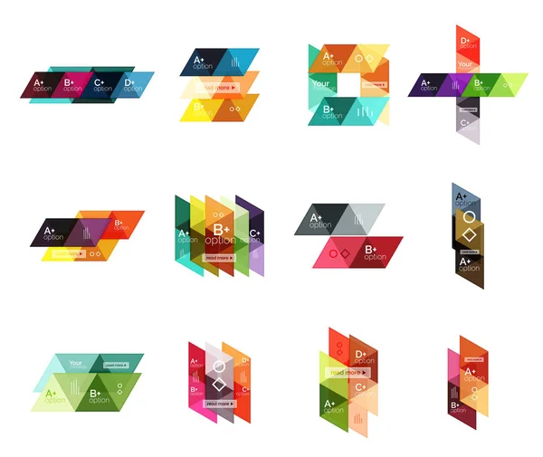 Vector set van kleurrijke geometrische infographics — Stockvector