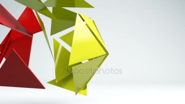 3d soyut geometrik şekil dönüştürme arka plan hareketli grafikler