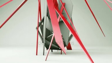 3d soyut geometrik şekil dönüştürme arka plan hareketli grafikler