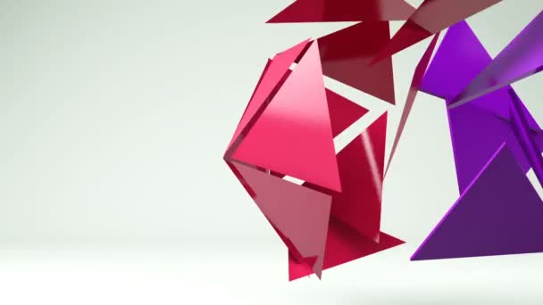 Rörlig grafik 3d abstrakt geometrisk form omvandling bakgrund — Stockvideo