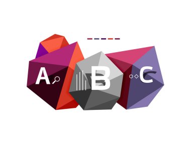 Düşük Poli infographics şablon mod
