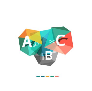 Soyut düşük Poli infographics şablonu