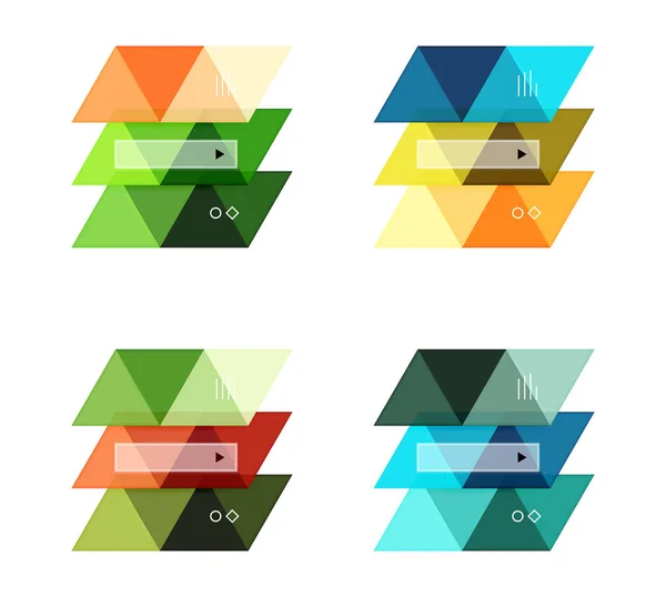 Sfondi infografici triangolo bianco — Vettoriale Stock