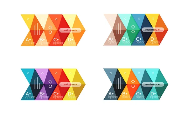 Renk ok seçeneği Infographic şablonları — Stok Vektör