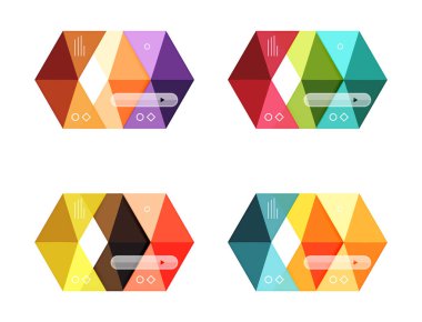 Vektör boş Infographic ok şablonları