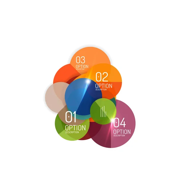 Geometrisch abstracte achtergrond, kleurrijke elementen — Stockvector