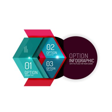 İnfographics için vektör geometrik arka plan şablonu