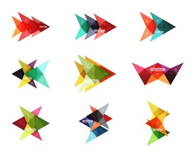 Vektör renkli ok seçeneği infographics şablonları ayarlamak