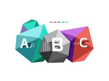 Düşük Poli infographics şablon mod