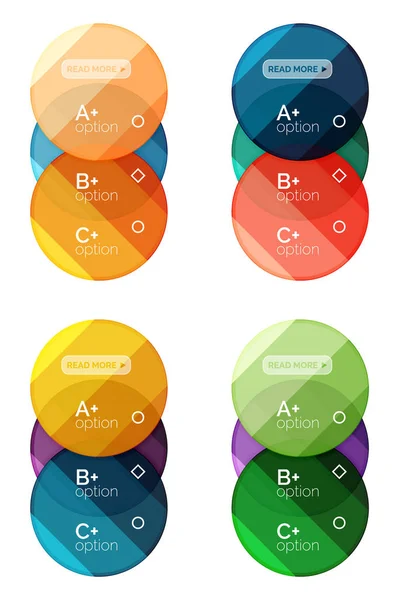 Conjunto de modelo de diagrama de opção redonda para seus dados ou opções —  Vetores de Stock