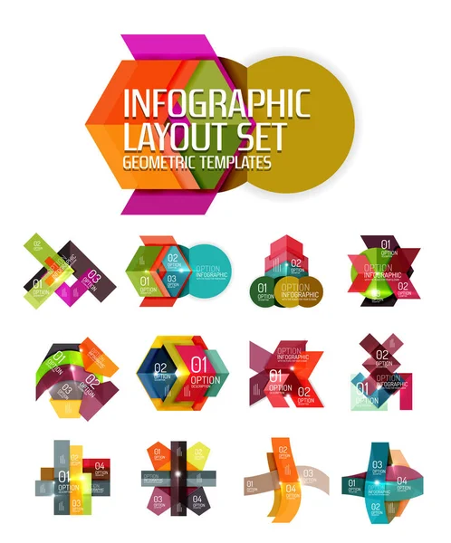 Vector geometric abstract background template for infographics — Stock Vector