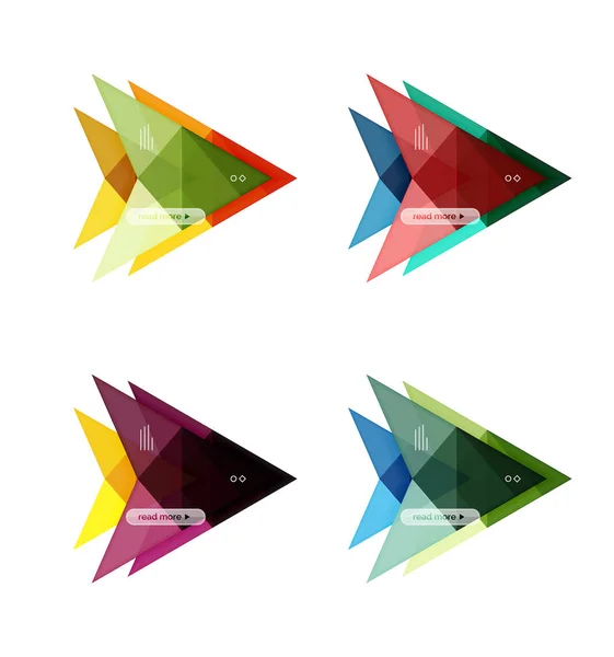 Vecteur flèches colorées option infographies modèles ensemble — Image vectorielle
