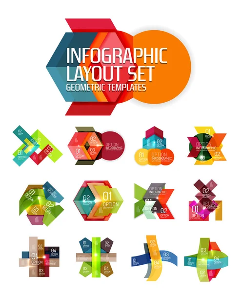 Vector geometric abstract background template for infographics — Stock Vector