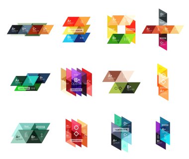 Vektör üçgen geometrik Infographic kümesi