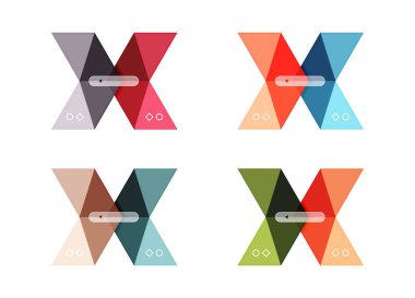 Vektör ok infographics iş şablonları kümesi