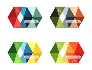 Vektör renkli iş Infographic şablonu veya web afiş düzeni