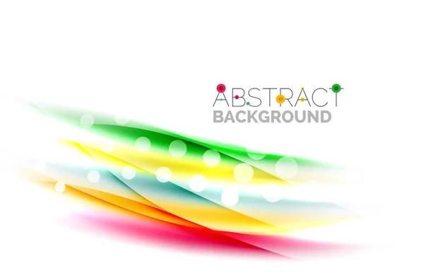 Shiny color lines on white background - motion — Stock Vector