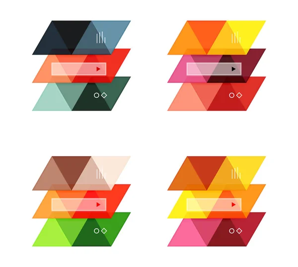 Arrière-plans infographiques triangle vierges — Image vectorielle