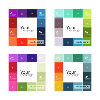 Vektör renk çizgili infographics şablonları