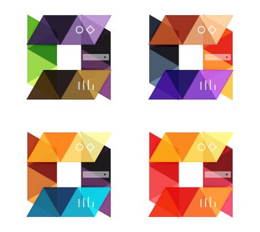 Vektör dizi boş geometrik Infographic web kutusu