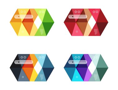 Vektör boş Infographic ok şablonları