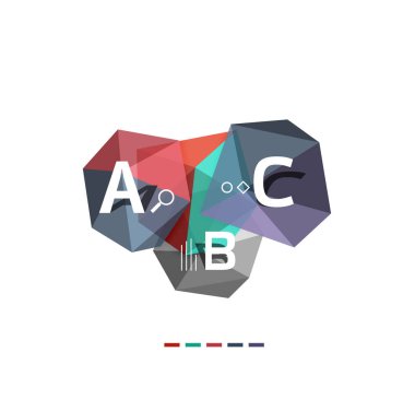 Soyut üçgen düşük Poli Infographic şablonu