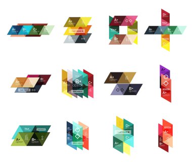 Vektör üçgen geometrik Infographic kümesi