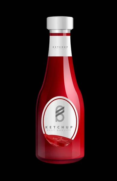 Vektor Premium Ketchup-Anzeigenvorlage — Stockvektor