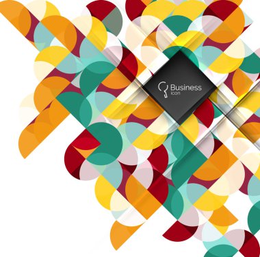 Vektör daire ve üçgen arka plan