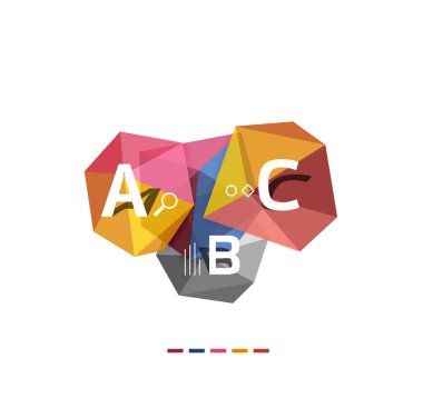 Soyut düşük Poli infographics şablonu