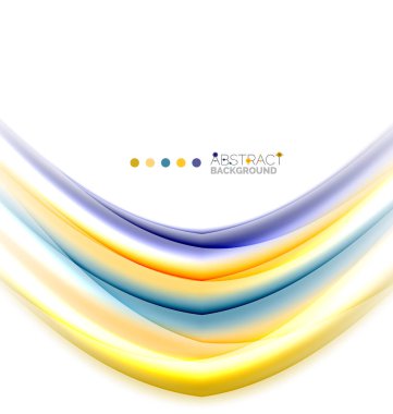 Beyaz, hareket kavramı arka plan üzerinde renkli çizgiler