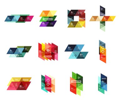 Vektör üçgen geometrik Infographic kümesi