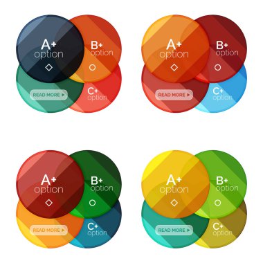 Yuvarlak seçeneği diyagramı şablonu için veri veya seçenekler kümesi