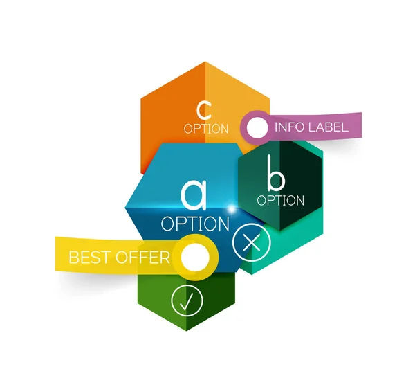 Abstrakte infografische geometrische Vorlagen — Stockvektor