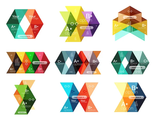 Meg a színes absztrakt nyíl lehetőség infographic sablonok — Stock Vector