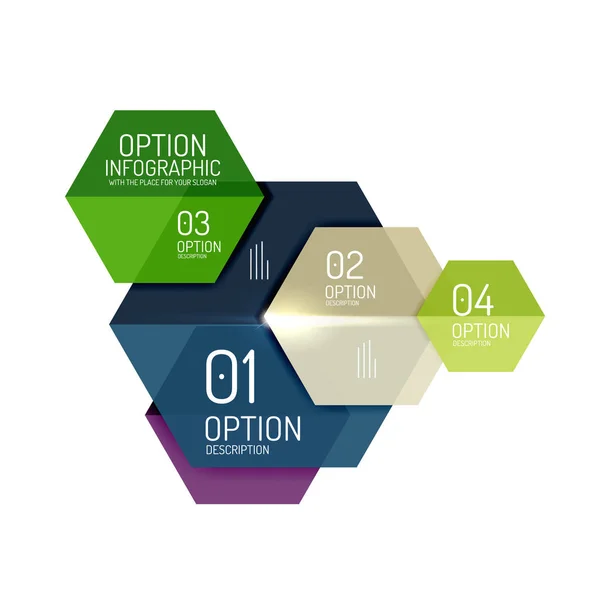 Modelos de diagrama infográfico vetorial — Vetor de Stock