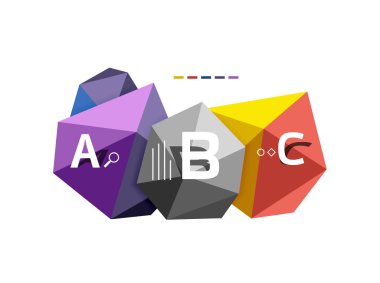 Düşük Poli infographics şablon mod