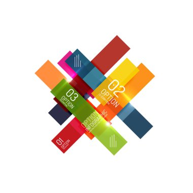 Metin ve seçenekleri ile geometrik soyut kompozisyon