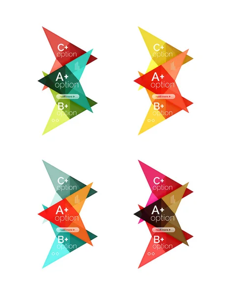 Modelos de seta de banner de opção vetorial colorido, layouts de infográfico —  Vetores de Stock