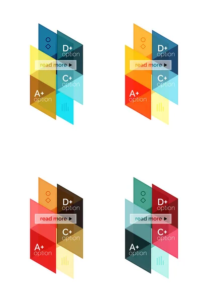 Set of vector triangle geometric infographic — Stock Vector