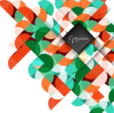 Geometrik şekil üzerinde beyaz vektör