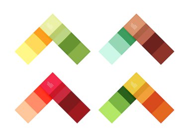 Renkli çizgili Infographic şablonları kümesi