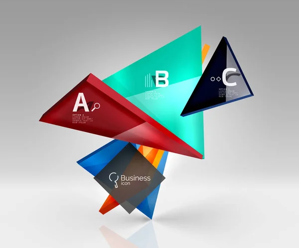 Векторний 3d трикутник абстрактний фон — стоковий вектор
