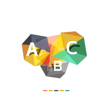 Düşük Poli infographics şablon mod