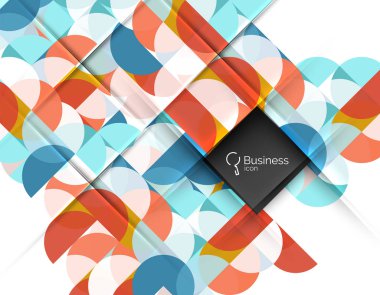 Vektör daire ve üçgen arka plan