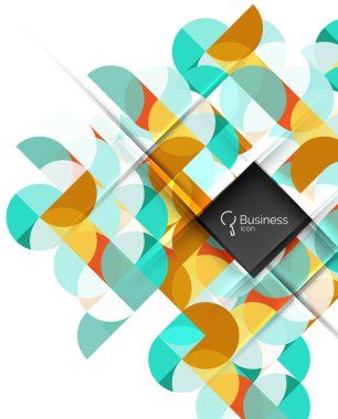 Vektör daire ve üçgen arka plan