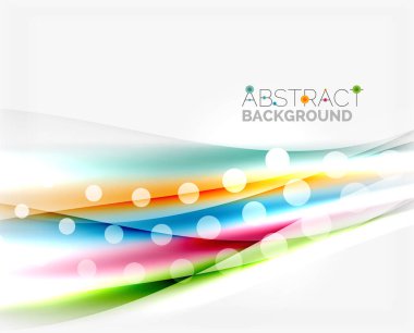 Parlak renkli çizgili beyaz arka planda - hareket